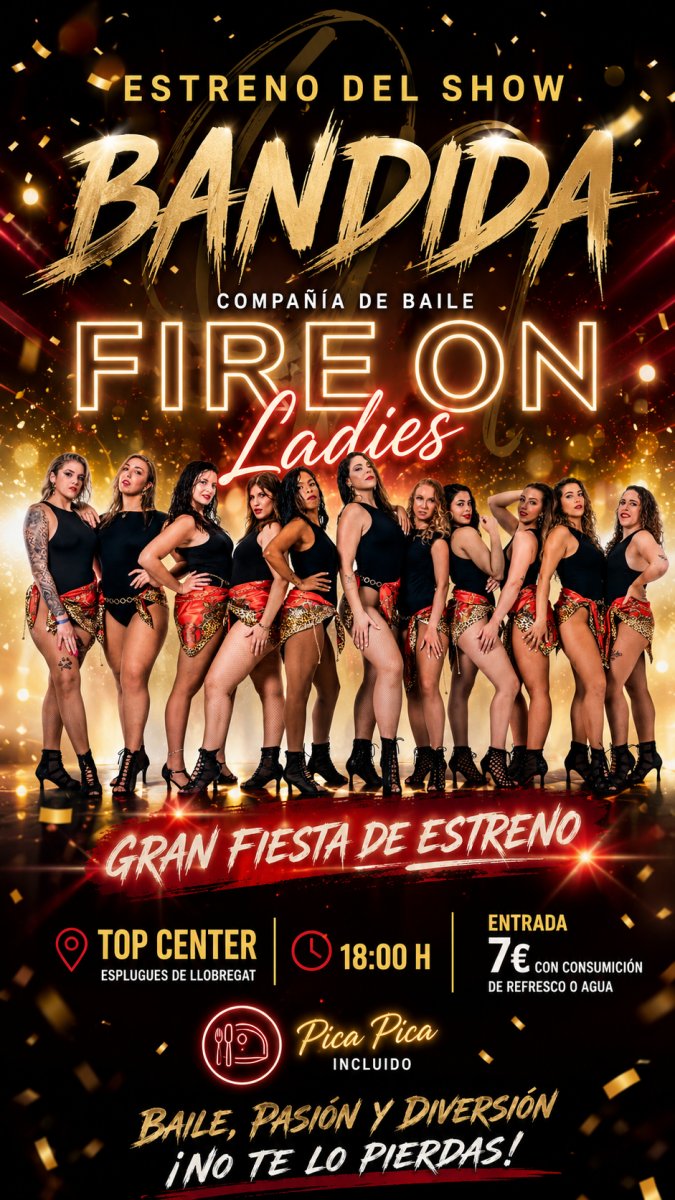 Show estreno “Bandida” by Fire on ladies