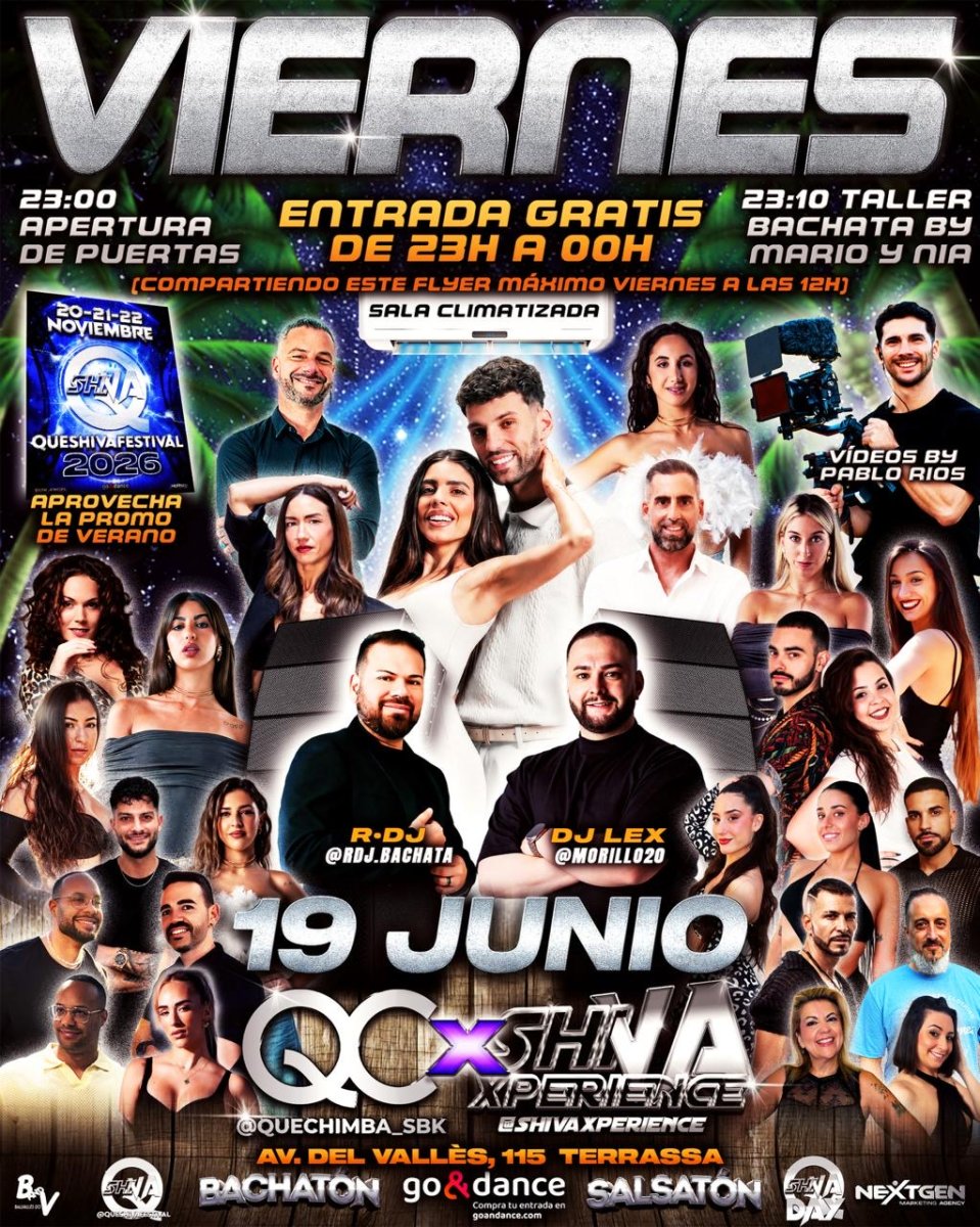💥💥 VIERNES 19 DE JUNIO CON ENTRADA GRATIS* 💥💥 QC ❌ SHIVA 💥💥