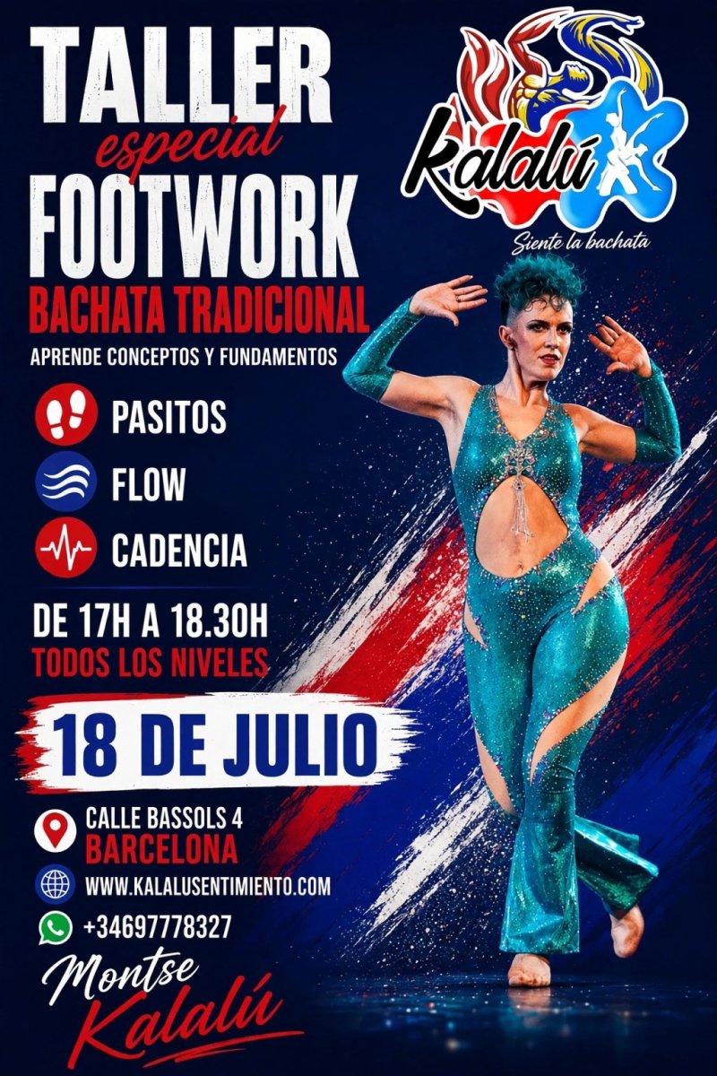 TALLER ESPECIAL FOOTWORK BACHATA TRADICIONAL 