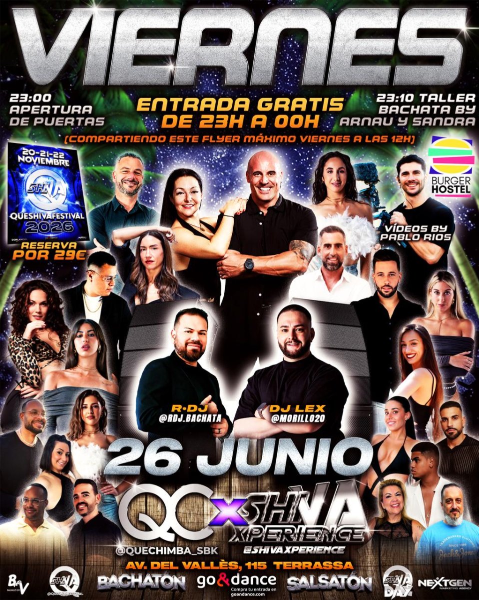 💥💥 VIERNES 26 DE JUNIO CON ENTRADA GRATIS* 💥💥 QC ❌ SHIVA 💥💥