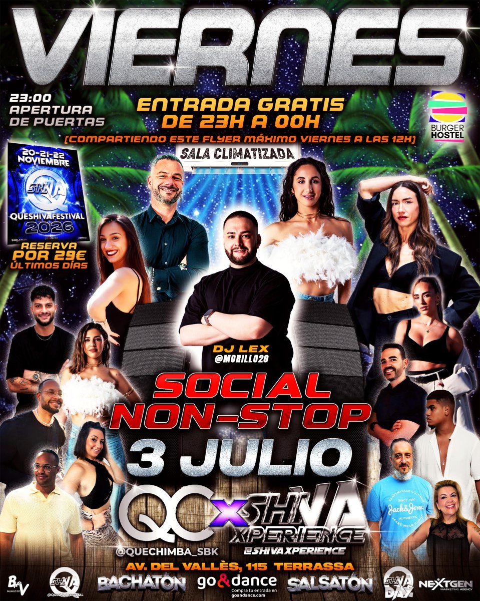 💥💥 VIERNES 3 DE JULIO CON ENTRADA GRATIS* 💥💥 QC ❌ SHIVA 💥💥