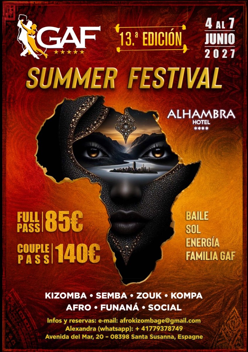 GAF SUMMER FESTIVAL  4 -7 JUNE 2027 