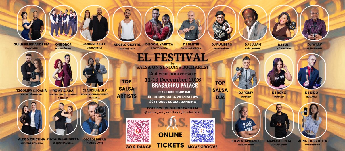 EL FESTIVAL by Salsa On Sundays Bucharest - 2nd year Anniversary - 11-13 December 2026