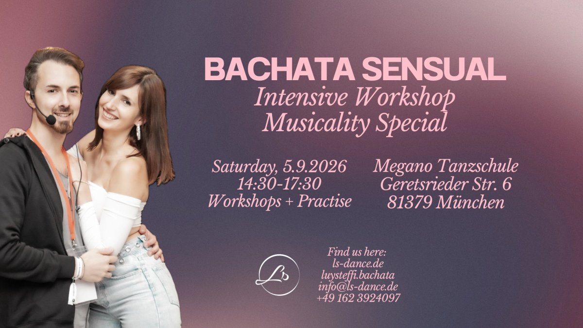 Bachata Sensual Intensive Workshop September (Musicality Special) - Learn how to Dance as One
