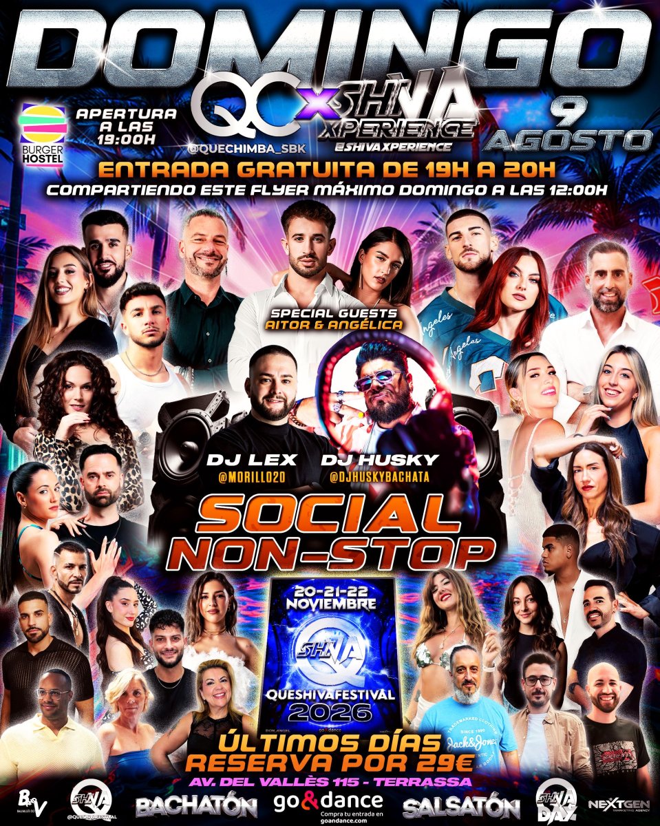 🔥 DOMINGO 9 DE AGOSTO TERRAZA QC ❌ SHIVA 🔥
