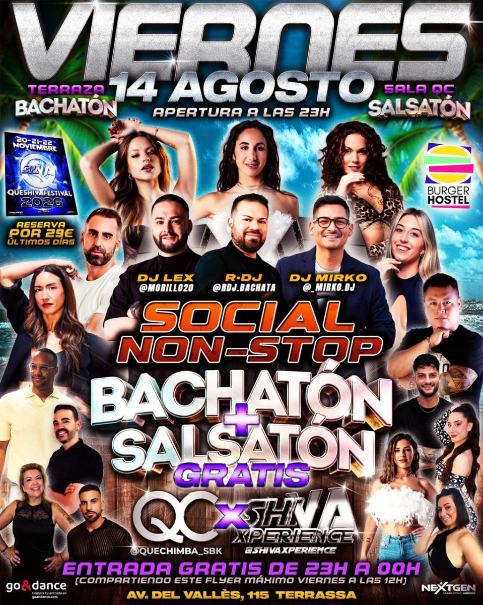🔥🌴 BACHATÓN ➕ SALSATÓN VIERNES 14 DE AGOSTO QC ❌ SHIVA 🔥🌴