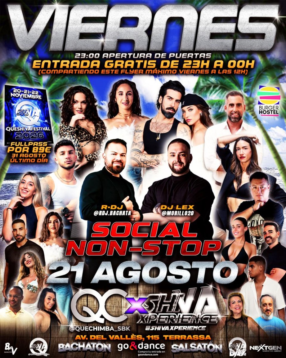 🔥🌴 VIERNES TERRAZA QC ❌ SHIVA 🔥🌴