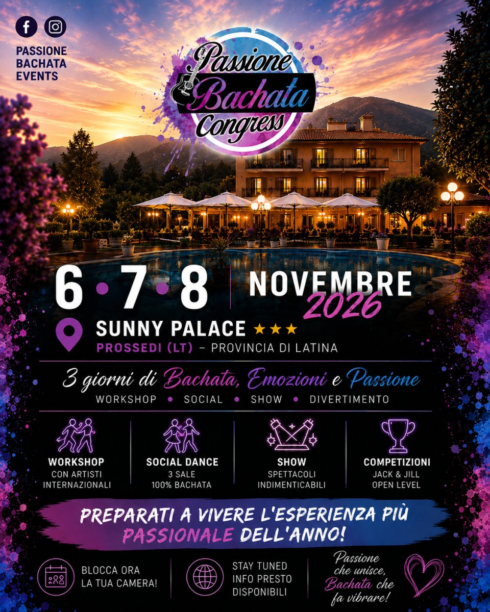 6/7/8 NOVEMBRE - PASSIONE BACHATA CONGRESS
