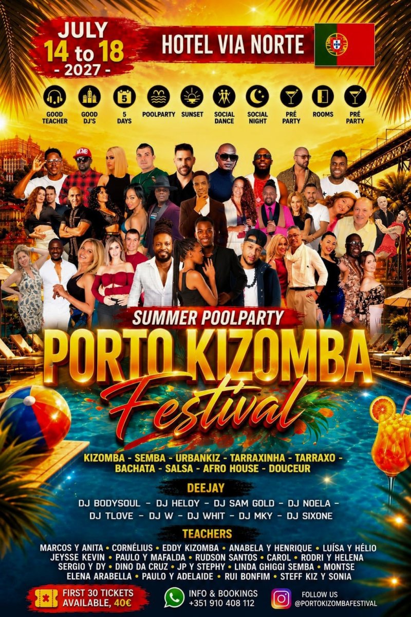 PORTO KIZOMBA FESTIVAL - SUMMER POOLPARTY ( 7º EDITION )