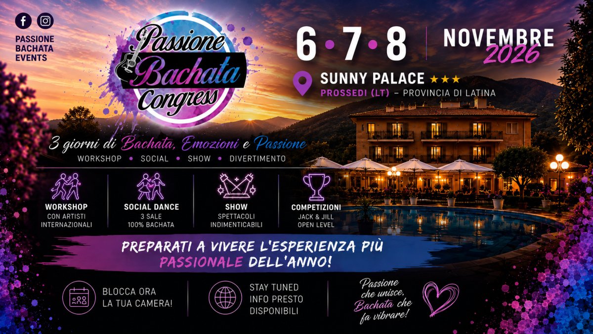 6/7/8 NOVEMBRE - PASSIONE BACHATA CONGRESS