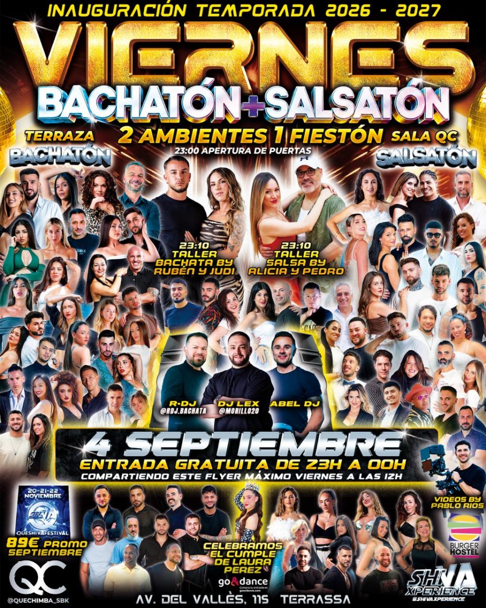 2 AMBIENTES · 1 FIESTÓN 🔥 INAUGURAMOS TEMPORADA 2026/2027 🔥