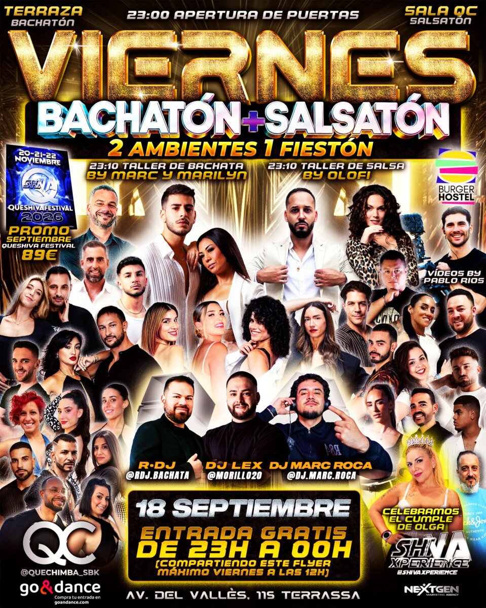 🔥 VIERNES BACHATÓN + SALSATÓN 🔥 2 AMBIENTES · 1 FIESTÓN