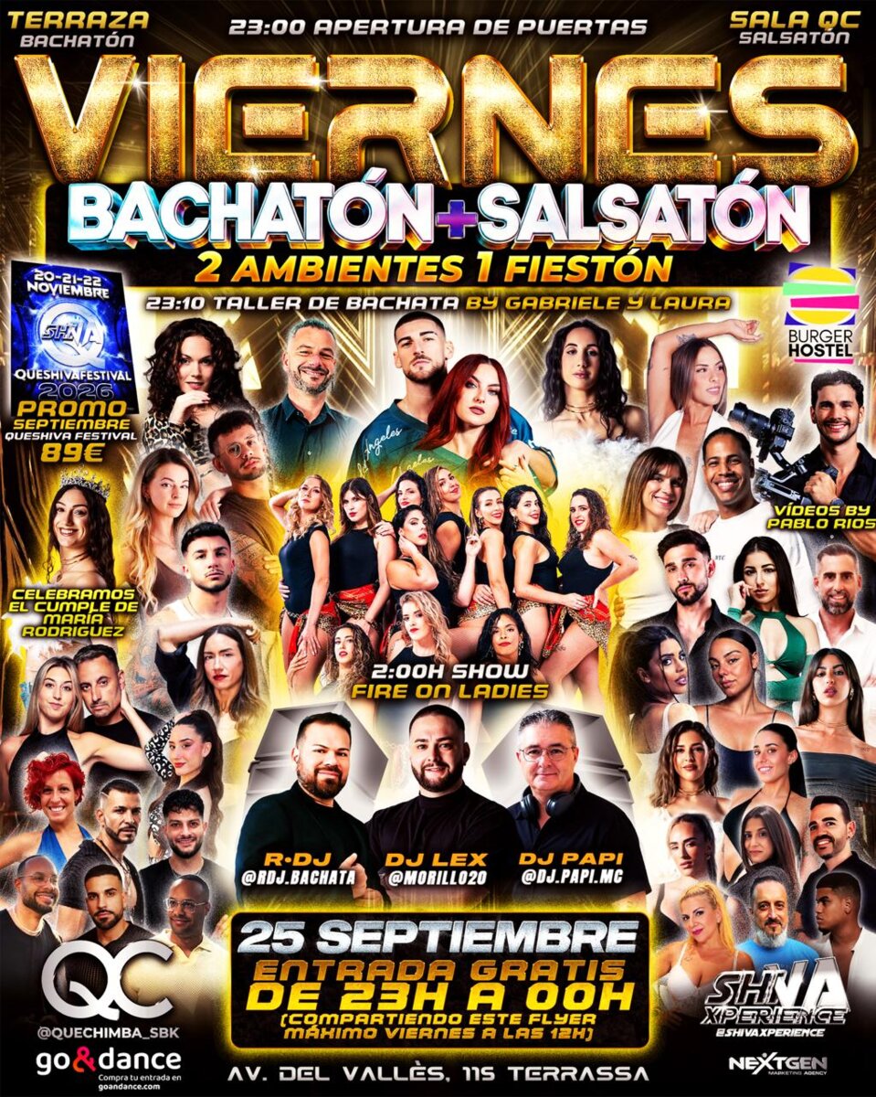 🔥 VIERNES BACHATÓN + SALSATÓN 🔥 2 AMBIENTES · 1 FIESTÓN