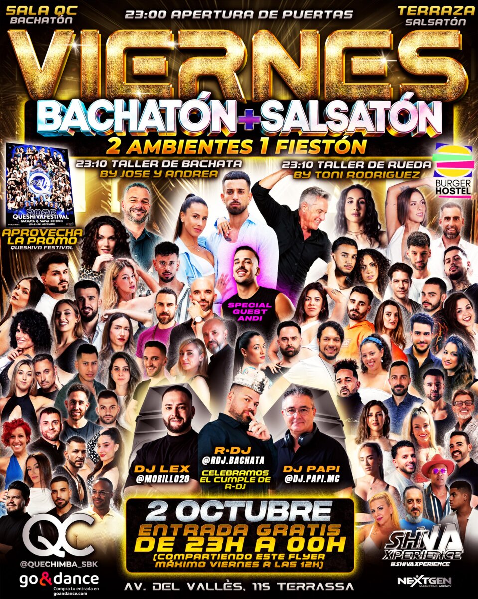 🔥 VIERNES BACHATÓN + SALSATÓN 🔥 2 AMBIENTES · 1 FIESTÓN