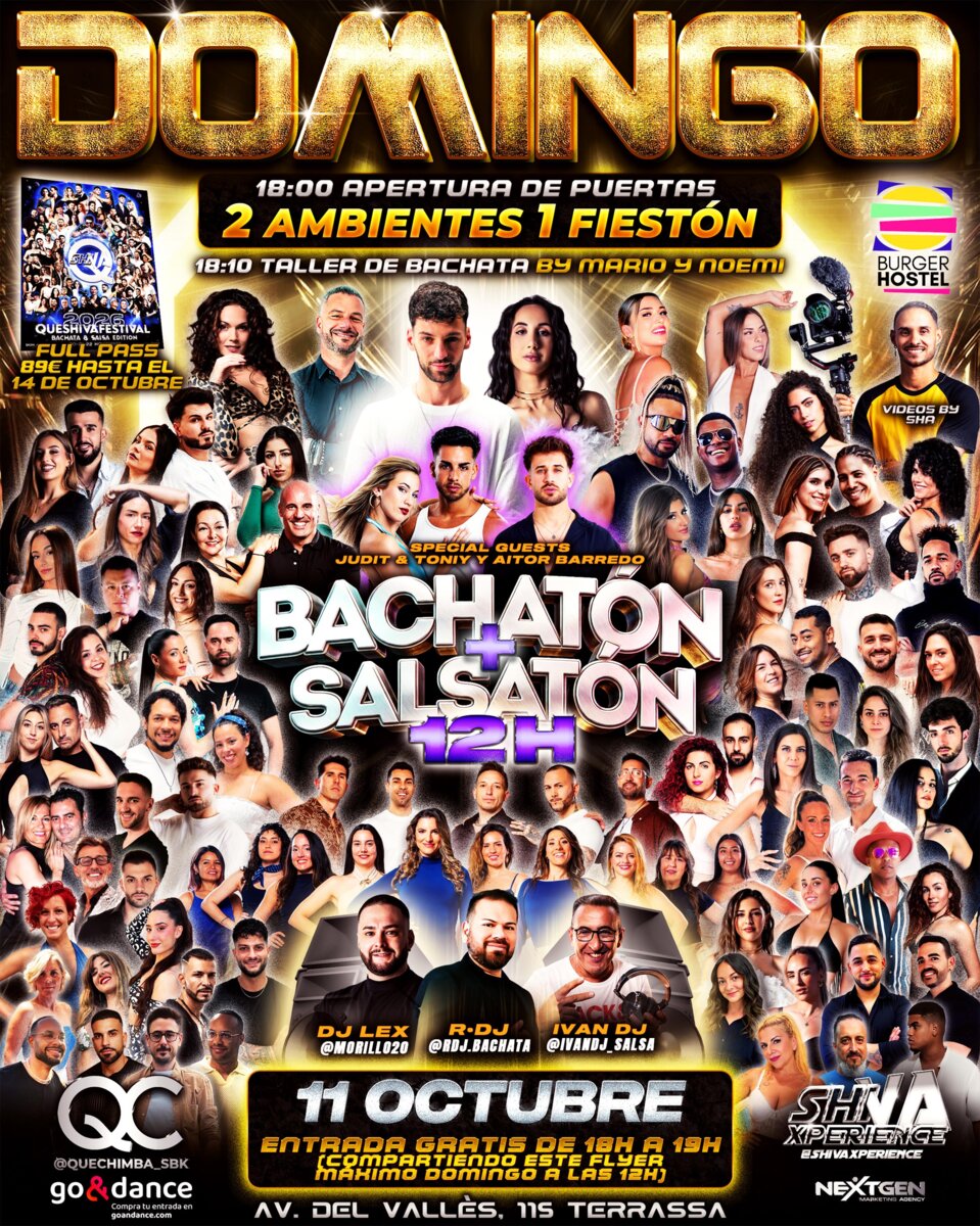 🔥 DOMINGO BACHATÓN ➕ SALSATÓN 12H 🔥 QC ❌ SHIVA 🔥