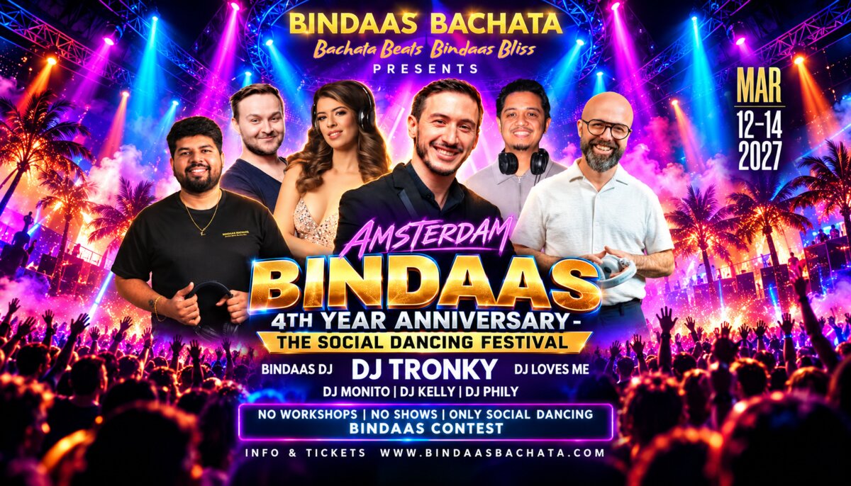 BINDAAS Bachata - THE Social Dancing Festival in Amsterdam 2027