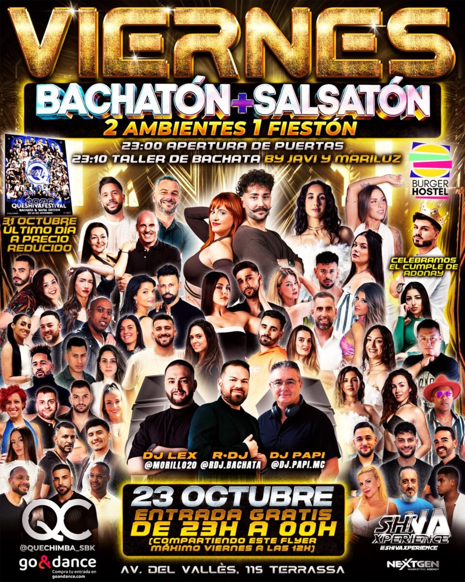 🔥 BACHATÓN + SALSATÓN 🔥 2 AMBIENTES · 1 FIESTÓN 🔥